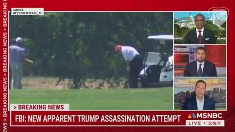 Why does MSNBC have video of Trump on his "secret" golf outing BEFORE the assassination attempt?