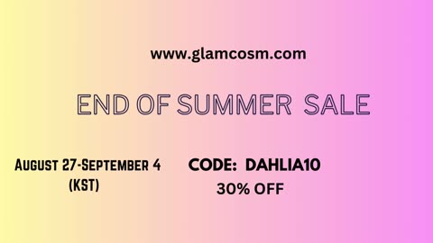 GLAMCOSM SALE 30% OFF