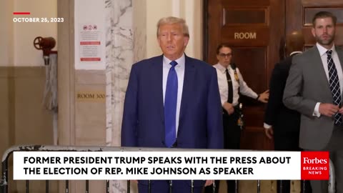 BREAKING NEWS- Trump Praises Mike Johnson After He Is Elected Speaker Of The House