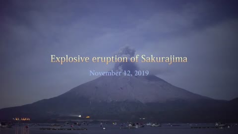 Explosive eruption of Sakurajima Volcano filmed in hd