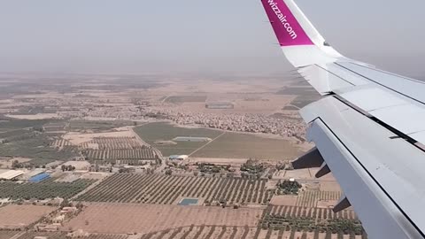 Landing at marrakesh airport