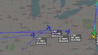 Active duty troops from all around the country tracked heading to Washington D.C.