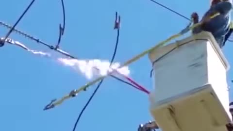 cutting high voltage wire