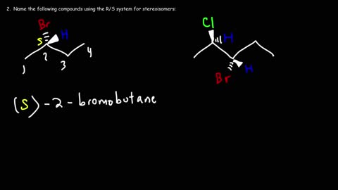 Stereochemistry - R S Configuration & Fischer Projections