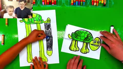 How to draw a Crazy Turtle / Folding Surprise