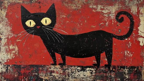 Mystical Black Cat: Silent Art For Your TV | Halloween Art