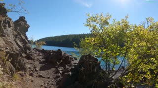 Treadmill Workout Hike: Mountain Forest Lake -Autumn Colors