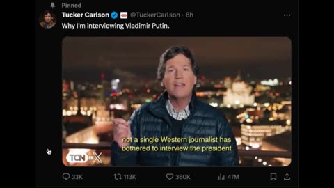 Tucker Carlson In Russia To Interview Vladimir Putin