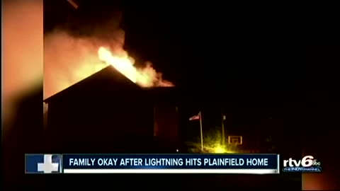 September 10, 2016 - Lightning Strike Causes Heavy Damage to Home in Plainfield, Indiana