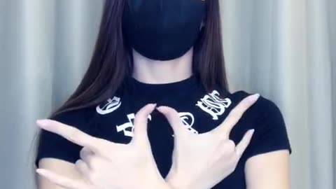 Sexy girl gesture dance and finger dance