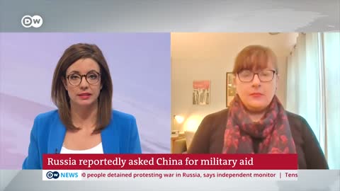 China denies receiving request for military aid from Russia