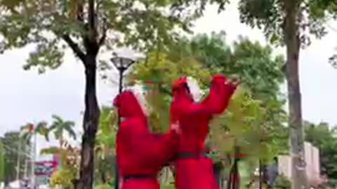 Red cream man funny video