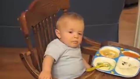 Baby Sleep While Eating Dog Burks - Astonished Baby