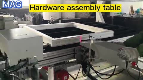 Hardware assembly table #windows #pvcwindows #hardware #hardwareassemblytable #pvc #windowmachine