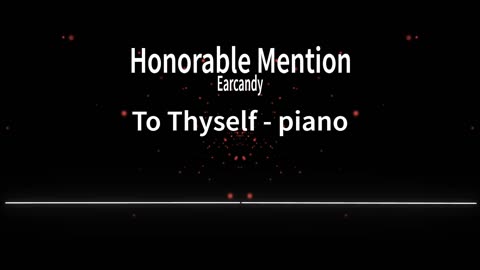 To Thyself - piano