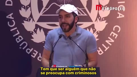 Reeleito em El Salvador, Bukele responde sobre criminalidade no Brasil.