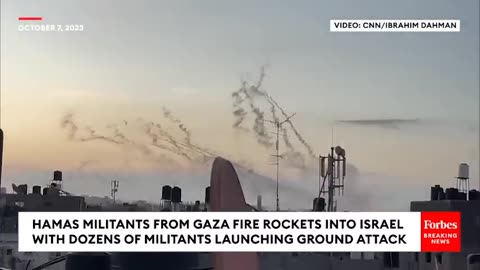 Footage Emerges Of Hamas's Surprise Attack On Israel From Gaza