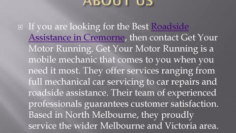 Best Roadside Assistance in Cremorne