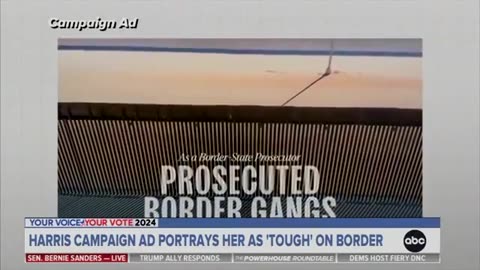 ABC is calling Kamala out for using images of President Trump’s border wall in her ads.