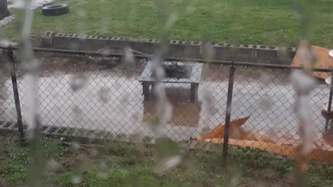 Rain in fire pit