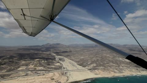 Los Cabos seashore and desert from the air