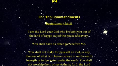 Christian Meme Video: The Ten Commandments in Deuteronomy, version 1 (October 22th, 2023)