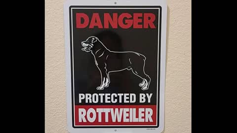 Review: Honey Dew Gifts Rottweiler Sign Danger Protected by Rottweiler 9 x 12 Inch Beware of Do...