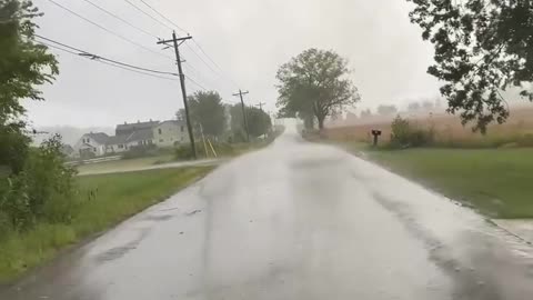 Tornado on the ground of LaGrange, Indiana