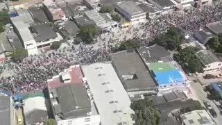 Helicóptero vigila la marcha en Cartagena