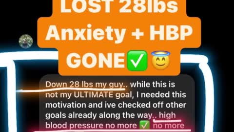 LOST 28lbs ANXIETY + HBP GONE