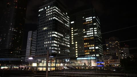 Time lapse of trains in Tokyo