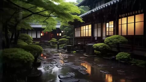 Meditation Music Nature's rain sound, calm and relax the mind, concentration