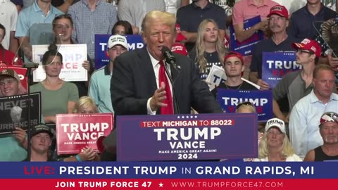 President Donald Trump & VP Nominee, Senator JD Vance in Grand Rapids, Michigan