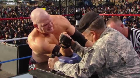 Kane Lost Arm Wrestling Match Againts 60 Years old Army Troop!