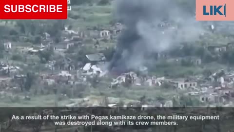 Shocking video from Ukraine: a kamikaze drone destroys a Russian war machine