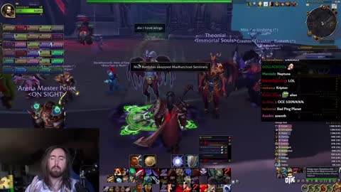 WoW Player with 10000 Ping Joins Asmongold's Raid