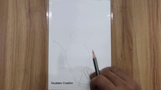 How to draw a Bird Scenery with pencil step by step, Pencil Drawing for beginners