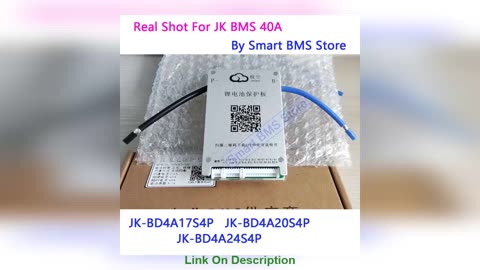 Get Smart JK BMS Jikong 0.4a 40a 40 AH 40AH Active Bal