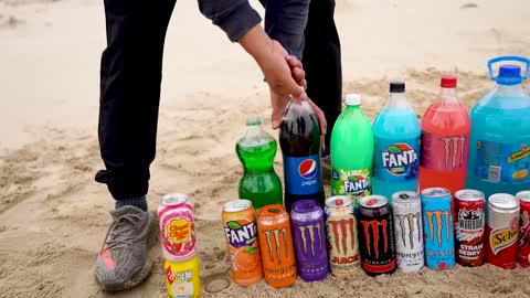 Big Underground Volcanic Eruption from Coca-Cola,Mtn Dew, Monster, Fanta, 7up, Mirinda and Mentos6