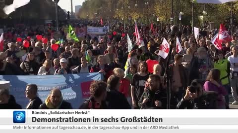 Demos für Solidarität in Energiekrise in mehreren deutschen Städten