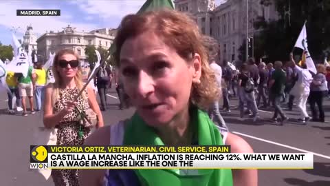 Over 10,000 civil servants take to streets in Spain over wage rise | Latest News | WION