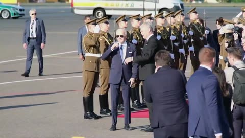 A confused Joe Biden arrives in Lithuania for the NATO summit