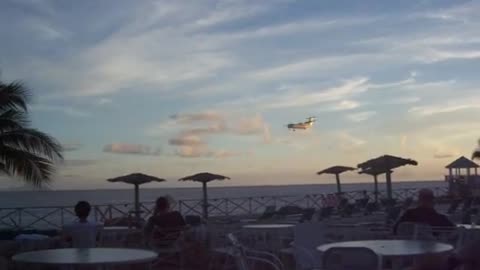 Plane Landing Over The Famous Maho Beach in St. Maarten Netherland Antilles in 2006