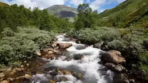 Relaxing river Sounds - Mountain River, Nature Sounds.