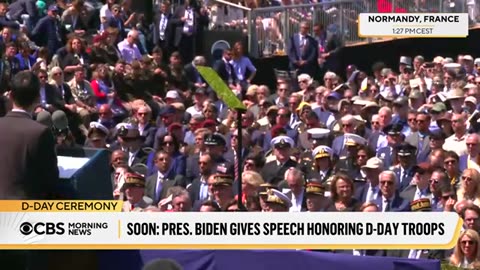 Watch_ D-Day commemoration ceremony in Normandy with Biden and Macron _ full video CBS News