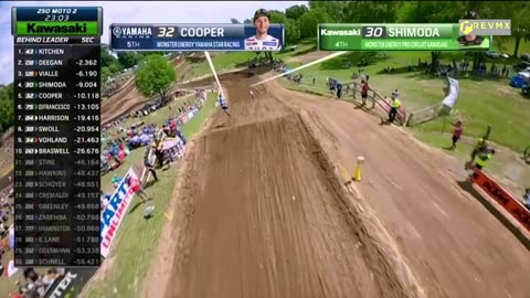 AMA Motocross Redbud 250 Moto 2 Start HUGE CRASH