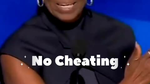 Michelle Obama at DNC doesn't want to cheat