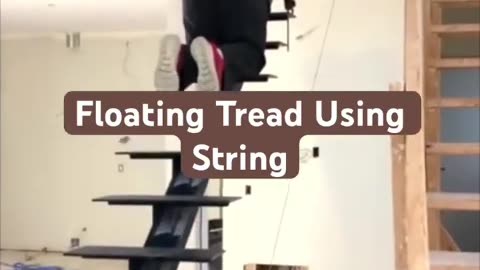 Floating Stairs Install | Using An Excellent String Line #architecture #shorts #chaichant #trending