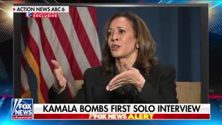 Kamala Harris Bombs First Solo Interview