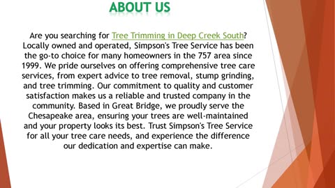 Are you searching for Tree Trimming in Deep Creek South?